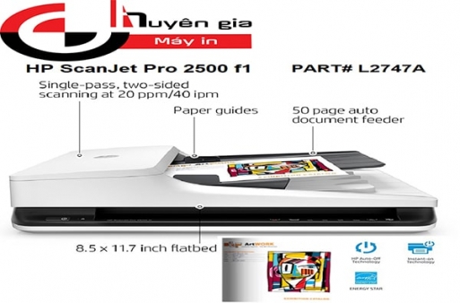 Máy quét 2 mặt HP ScanJet Pro 2500 f1 tự động lập trình thao tác quét văn bản
